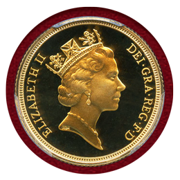 イギリス 1988年 ソブリン 金貨 エリザベス2世 PCGS PR70DCAM