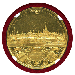 【SOLD】オーストリア(1843) 金メダル サルバトール・ムンディ ウィーン都市景観 PF61