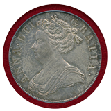 イギリス 1713年 クラウン銀貨 アン女王 PCGS AU58