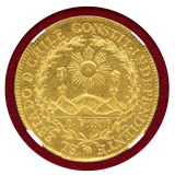 チリ 1834SO IJ 8エスクード 金貨 NGC AU58