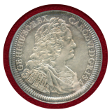 神聖ローマ帝国 オーストリア 1737年 ターラー 銀貨 カール6世 PCGS AU58