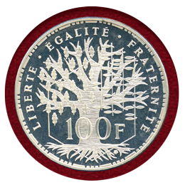 フランス 1982年 100フラン プルーフ銀貨 パターンピエフォー パンテオン