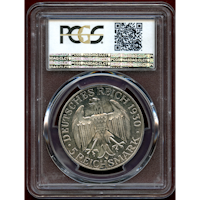 ドイツ ワイマール共和国 1930A 5マルク 銀貨 ツェッペリン PCGS PR64CAM