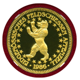 スイス 現代射撃祭 1986年 1000フラン金貨 アッペンツェル NGC PF70UCAM