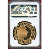 イギリス 2003年 5ポンド 金貨 エリザベス2世 戴冠50年記念 NGC PF69UC