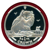 マン島 1995年 クラウン プルーフ銀貨 キャットコイン ターキッシュ NGC PF69UCAM