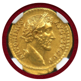 帝政ローマ AD138-161 アウレウス 金貨 アントニヌス・ピウス  NGC MS