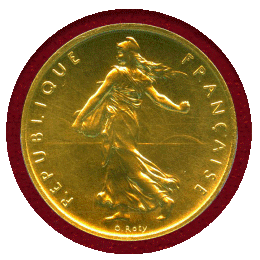 【SOLD】フランス 1960年 1フラン 金貨 ピエフォー 種を蒔く女神 PCGS SP67