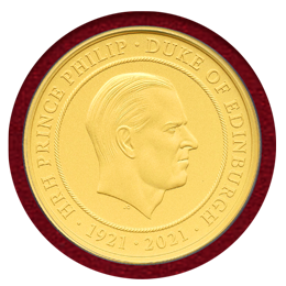 マルタ 2021年 50ユーロ金貨 フィリップ王子 PCGS PR70 Matte