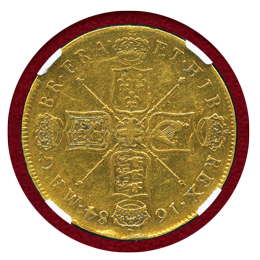 イギリス 1684年 5ギニー 金貨 チャールズ2世 NGC VF35