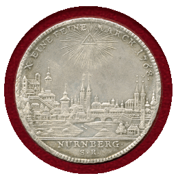 ドイツ ニュルンベルク 1768SR ターラー 銀貨 都市景観