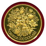 カナダ 1977年 100ドル 金貨 エリザベス女王即位25周年記念 NGC PF69