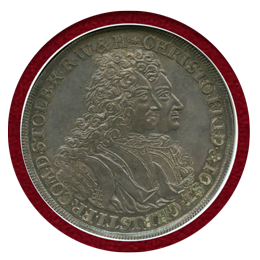 ドイツ シュトルベルク 1719年 ターラー銀貨 シュトルベルク家分割条約 NGC MS63