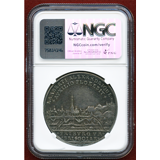 ドイツ フライブルク 1739年 ターラー 銀貨 都市景観 NGC AU50