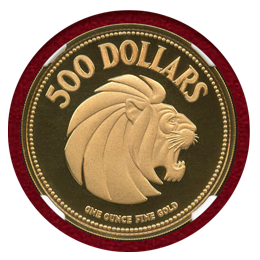 シンガポール 1975年 500ドル金貨 シンガポール建国10周年 NGC PF69UC