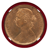 イギリス 1891年 ペニー 銅貨 ヴィクトリア バンヘッド NGC MS64RB