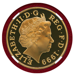 イギリス 1999年 5ポンド 金貨 ダイアナ NGC PF69UCAM
