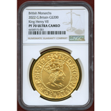イギリス 2022年 ￡200(2オンス) 金貨 ヘンリー7世 NGC PF70UC