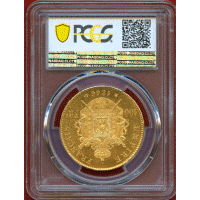 【SOLD】フランス 1866BB 100フラン 金貨 ナポレオン3世有冠 PCGS MS64