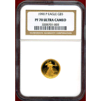 アメリカ 1990P $5 金貨 イーグル NGC PF70UC