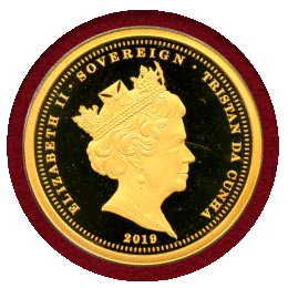 【SOLD】トリスタンダクーニャ 2019年 1/4～1ソブリン 金貨3枚 ヴィクトリア生誕200年