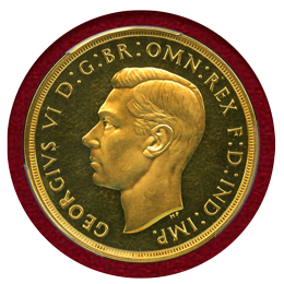 イギリス 1937年 5ポンド プルーフ 金貨 ジョージ6世 PCGS PR64DCAM