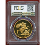 イギリス 1937年 5ポンド プルーフ 金貨 ジョージ6世 PCGS PR64DCAM