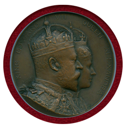 イギリス 1902年 銅メダル エドワード7世戴冠記念 NGC MS63BN