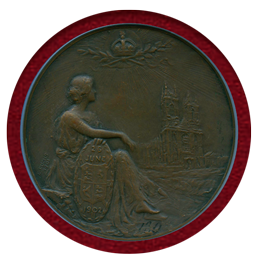 イギリス 1902年 銅メダル エドワード7世戴冠記念 NGC MS63BN