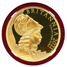 イギリス 2021年 200ポンド(2oz) 金貨 ブリタニア NGC PF69UC