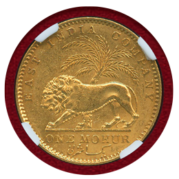 英領インド 1841(C) モハール 金貨 ヴィクトリア NGC AU58
