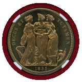 イギリス (1835) ファンタジー クラウン 洋銀貨 スリーグレイセス ウィリアム4世 PF67