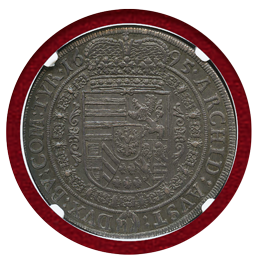 【SOLD】神聖ローマ帝国 オーストリア 1695年 ターラー 銀貨 レオポルト1世 AU58