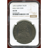 【SOLD】神聖ローマ帝国 オーストリア 1695年 ターラー 銀貨 レオポルト1世 AU58