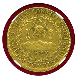 【SOLD】チリ 1822SO FI 8エスクード 金貨 NGC XF DETAILS