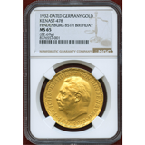 ドイツ 1932年 金メダル ヒンデンブルク大統領 生誕85年記念 NGC MS65