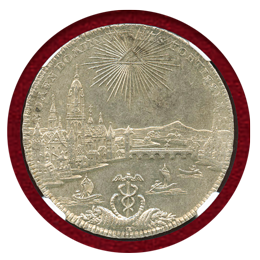 ドイツ フランクフルト 1772年 ターラー 銀貨 都市景観 NGC MS63
