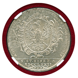 ドイツ フランクフルト 1772年 ターラー 銀貨 都市景観 NGC MS63