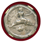 カラブリア タラス 480-450BC ディドラクマ銀貨 タラス NGC XF