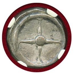 カラブリア タラス 480-450BC ディドラクマ銀貨 タラス NGC XF