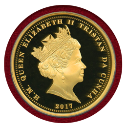 トリスタンダクーニャ 2017年 5ポンド金貨 ダイアナ王妃 PCGS PR70DCAM