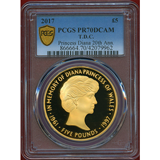 トリスタンダクーニャ 2017年 5ポンド金貨 ダイアナ王妃 PCGS PR70DCAM