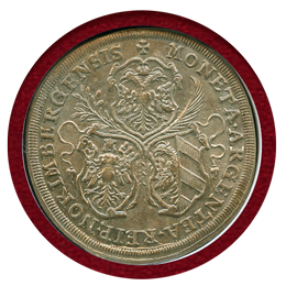 ドイツ ニュルンベルク 1680年 ターラー 銀貨 都市景観 NGC AU58