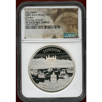 【SOLD】イギリス 2022年 ￡5銀貨 ロンドン景観  NGC PF70UC FDI