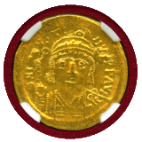 ビザンチン帝国 565-578 ソリダス 金貨 ユスティヌス2世 NGC MS