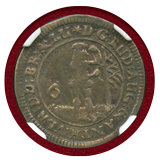 ドイツ ブラウンシュヴァイク・ヴォルフェンビュッテル 1688年 6MG 銀貨 NGC AU53