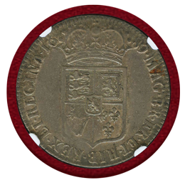 イングランド 1689年 1/2クラウン銀貨 ウィリアム&メアリー NGC AU55