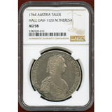 【SOLD】オーストリア 1764年 ターラー銀貨 マリアテレジア NGC AU58