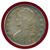 アメリカ 1832年 50C 銀貨 キャップドバスト Small Letters PCGS AU58