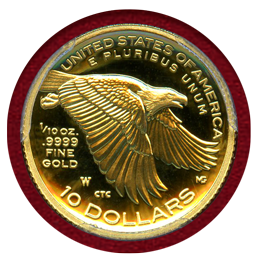 アメリカ 2018W $10 アメリカンリバティ PR70DC Cleveland サイン